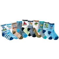 Kids Boy's Fashion Cartoon Dinosaurs Pattern Sport Socks 10 Pairs 